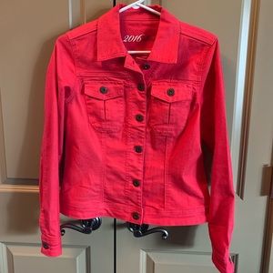 Parasuco Womens Red Denim Jacket